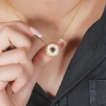 halo photo necklace silver shot