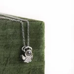 angel necklace silver locket keepsake