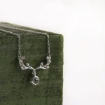 antler necklace photo pendant silver charm