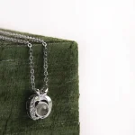 apple necklace silver photo keepsake