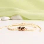 custom white circle duo inside pictures bracelet