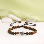 tiger eye frosted stone bracelet