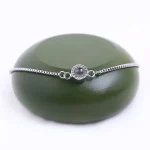 custom silver petite halo photo bracelet