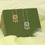 dreamcatcher necklace hidden photo charm silver