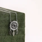 dreamcatcher necklace hidden photo charm silver