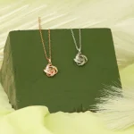 silver four leaf charm necklace photo keepsake