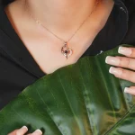 personalized silver icy heart pendant