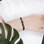 silver cuban photo projection bracelet men