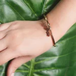 deer antler photo bracelet silver
