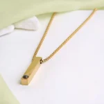 silver bar necklace photo locket
