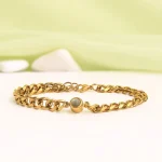 silver cuban photo projection bracelet men