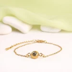silver slim chain picture bracelet unisex