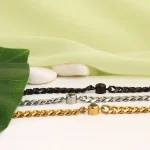 silver cuban photo projection bracelet men