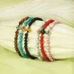 tiger eye frosted stone bracelet
