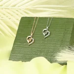 personalized silver icy heart pendant