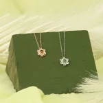 silver lucky star necklace photo charm