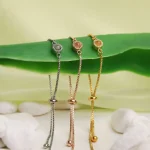 custom silver petite halo photo bracelet