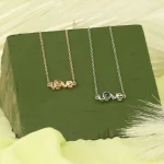 love letter picture necklace silver