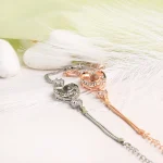 heart charm bracelet silver elegance style