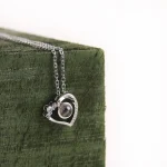 heart mini zircon silver necklace keepsake