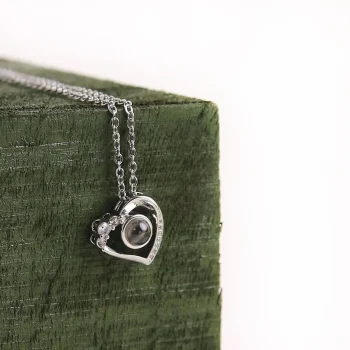 Elegant silver heart mini zircon necklace, a timeless keepsake