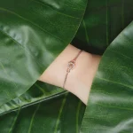 custom silver petite halo photo bracelet