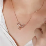 knot necklace personalized silver locket