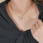 halo photo necklace silver shot