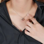heart mini zircon silver necklace keepsake