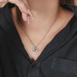 silver lucky star necklace photo charm