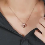 double love necklace silver hidden photo locket