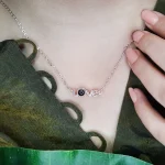 love letter picture necklace silver