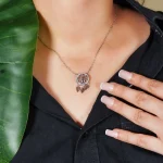 dreamcatcher necklace hidden photo charm silver