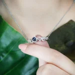 love letter picture necklace silver