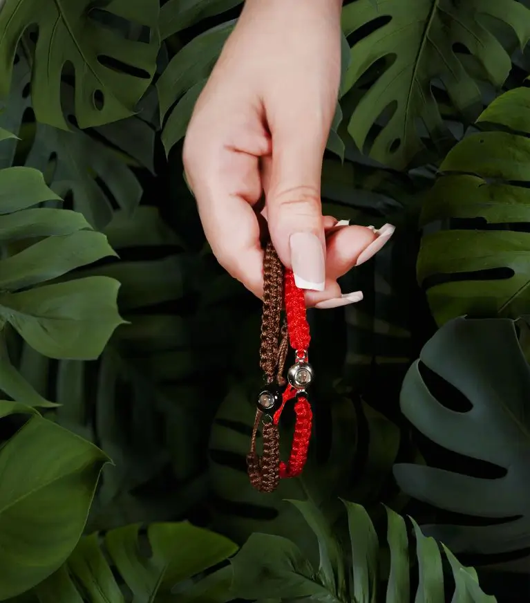 Banner showcasing photo projection bracelets category with product display