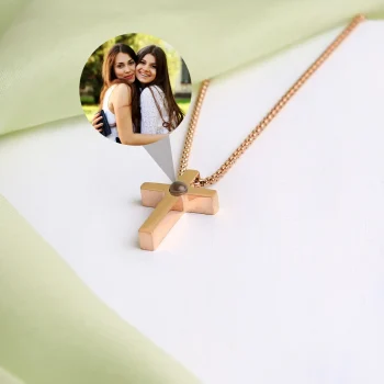 Rose gold Bible verse cross necklace – thoughtful gift with a personalized craft