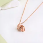 silver projection camera necklace personalized