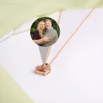 heart mini zircon silver necklace keepsake