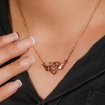 wings heart necklace silver photo locket