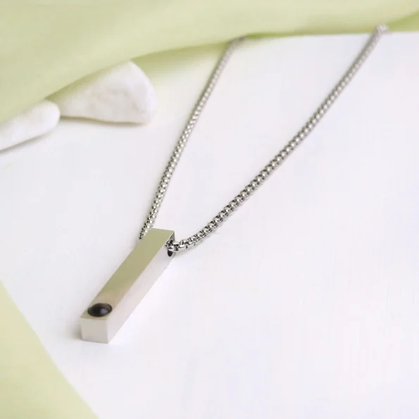 Silver bar pendant locket, combining style with sentimental value