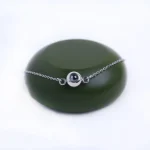 silver slim chain picture bracelet unisex