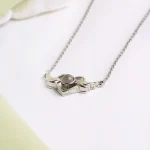 wings heart necklace silver photo locket