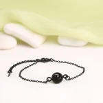 silver slim chain picture bracelet unisex