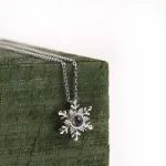 snowflake photo pendant silver
