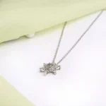 snowflake photo pendant silver