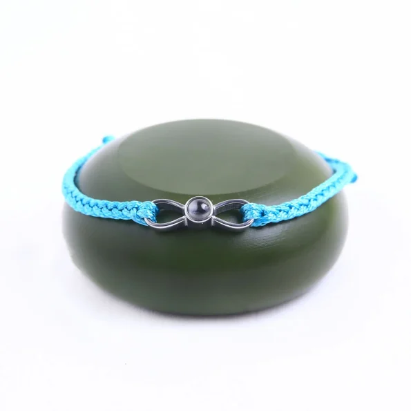 Teal infinity bracelet – unique personalized keepsake for cherished memories
