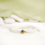 turquoise braided rope photo bracelet for her