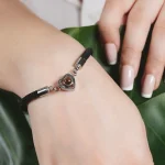 heart bracelet elegant silver design
