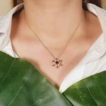 snowflake photo pendant silver