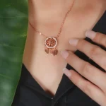 dreamcatcher necklace hidden photo charm silver